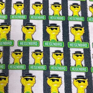 Big Bird Heisenbird Novelty Print 37" x 29" Stretch Cotton Lycra Sewing Fabric